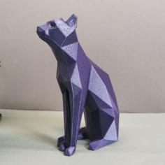 Low Poly Gayer-Anderson Egyptian Cat 3D Printer Model