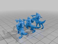 Warg Riders For Heroscape 3D Printer Model