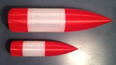 3 Inch Hollow Body Printed Projectile Bullet Rocket 3D Printer Model