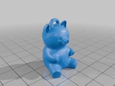 Piggy And Boar Keychain / Earring 3D Printer Model