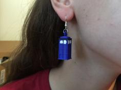 Tardis Earrings 3D Printer Model