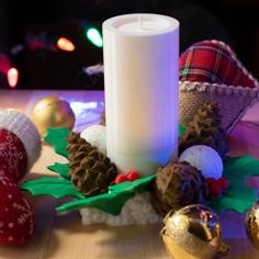 Multi-Color Christmas Candle 3D Printer Model