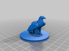 Grumpy Griffon Sitting – Cartoony Looking And Regular 3D Printer Model