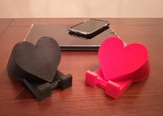 Heart Shaped Phone And Tablet Stand 3D Printer Model