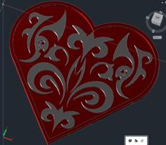 Syxx Heart Design 3D Printer Model