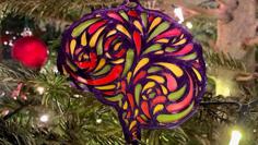 Brain Christmas Ornament 3D Printer Model