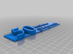 50 Geburtstag 3D Printer Model