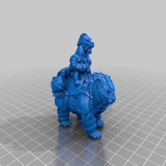 Bear Rider Musician 3D Printer Model