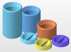 Flush Knurled Container 3D Printer Model