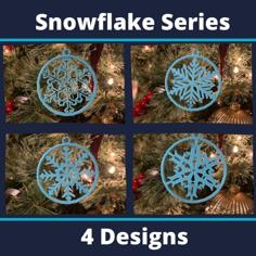 4 Simple Holiday Ornaments 3D Printer Model