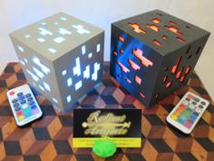 Minecraft Inspired Ore Cube LED Lamp, USB+Remote OR Batteries 3D Printer Model