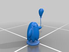 Ghost With A Balloon And Base 3D Printer Model