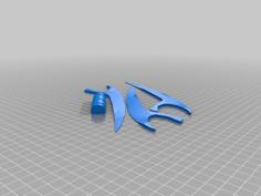 Wolverine Claws (Larger Handle, Smaller Blades, One Print!) 3D Printer Model