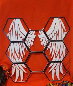 Hexagon Angel Wings 3D Printer Model