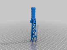 1980’s ESTES Mercury Redstone Tower – Single Print 3D Printer Model