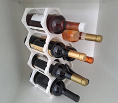 Modular Honeycomb Wine Rack 3D Printer Model