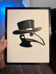 Plague Doctor 2D Art W/Frame 3D Printer Model