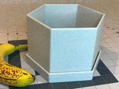 Large Hexagonal Flower Pot 3D Printer Model