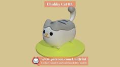 Cute Chubby Cat 03 3D Printer Model