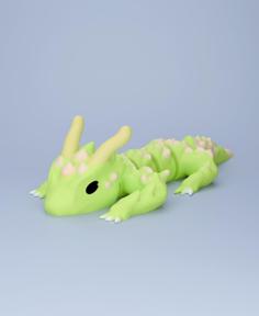 3D Flexi Dragon Keychain 3D Printer Model