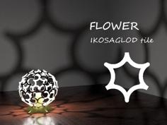 Flower: Ikosaglod Lamp Tile 3D Printer Model