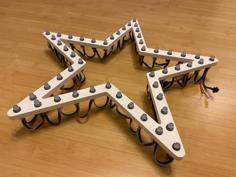 X-mas 5-pointed Star (50 WS2811 Pixels) 3D Printer Model