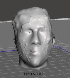 Realistic Zombie Head 3D Printer Model