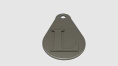 Letter L Key Fob 3D Printer Model