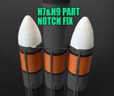 Fixed Hollow Parts (H7&H9) For Delta IV Heavy With Orion Exploration Flight Test 1 3D Printer Model