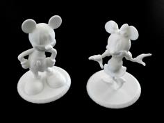 MIckey N Minnie Figurines 3D Printer Model