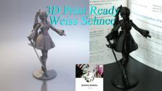 3D PRINT READY!! Weiss Schnee From RWBY 3D Printer Model