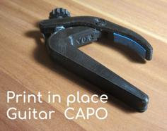 Guitar Capo – Print In Place – Screw And Elastic Band 3D Printer Model