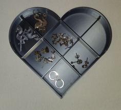 Heart Shaped Tray (for Jewelery Case) 3D Printer Model