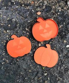 Jack-O-Lantern & Pumpkin Coasters 3D Printer Model