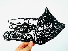 Cat Stencil 3D Printer Model