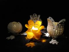 The Rotating Flowers – A Small Lights Collection 3D Printer Model