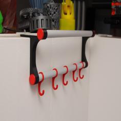 Modular Clothes Hanger For Behind Bookshelves 3D Printer Model