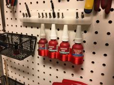 Loctite Small Bottle Holder For Pegboard 3D Printer Model