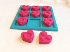 Tactile Tic Tac Toe – Hearts 3D Printer Model