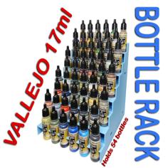 Vallejo 17ml Bottle Rack (25mm) For 54 Bottles, One Piece Print. 3D Printer Model