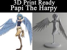 3D PRINT READY!! Papi The Harpy 3D Printer Model