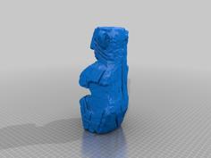 Carved Wooden Bear 3D Printer Model