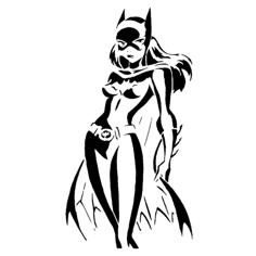 Batgirl Stencil 3D Printer Model