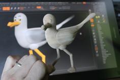 Cartoon Seagull (Möwe Im Cartoonstil) 3D Printer Model