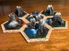 Catan Ore Variants For Dakanzla 2.0 Magnetic Base Set 3D Printer Model