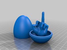 Middle Finger Easter Egg 3D Printer Model