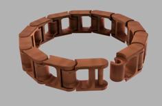 Print-In-Place Chain Link Bracelet 3D Printer Model