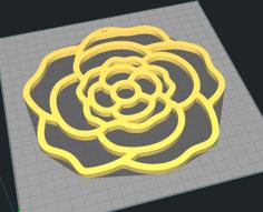 FLOWER NECKLACE PENDANT ORNAMENT ROSE CAMELIA COASTER 3D Printer Model