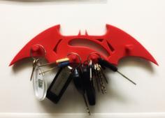 Batman Vs Superman Key Holder 3D Printer Model