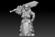 Dwarven Warrior Remake Of PollyGrimms Female Dwarf Warrior 3D Printer Model